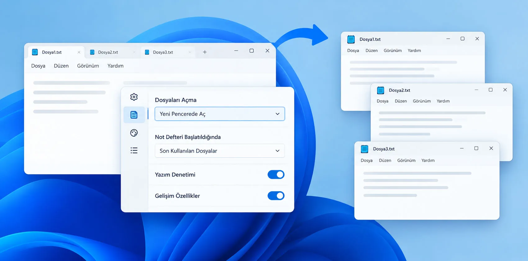 Windows 11 Not Defteri Dosyalarını Ayrı Pencerede Açma 1 not defteri dosyalarini yeni pencerede acma